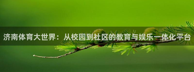 MK体育官网下载注册：济南体育大世界：从校园到社区的教育与娱